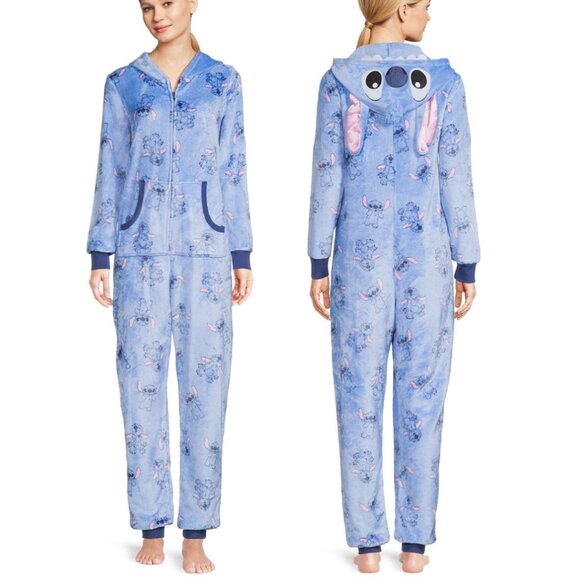 Disney Women's Lilo & Stitch Onesie Halloween Costume Cosplay Pajamas - Picture 1 of 7